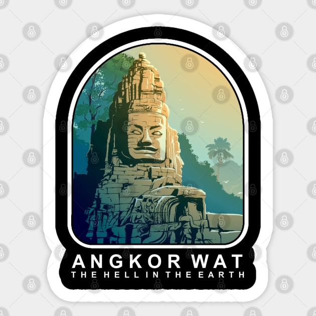 angkor wat Sticker by antonimus